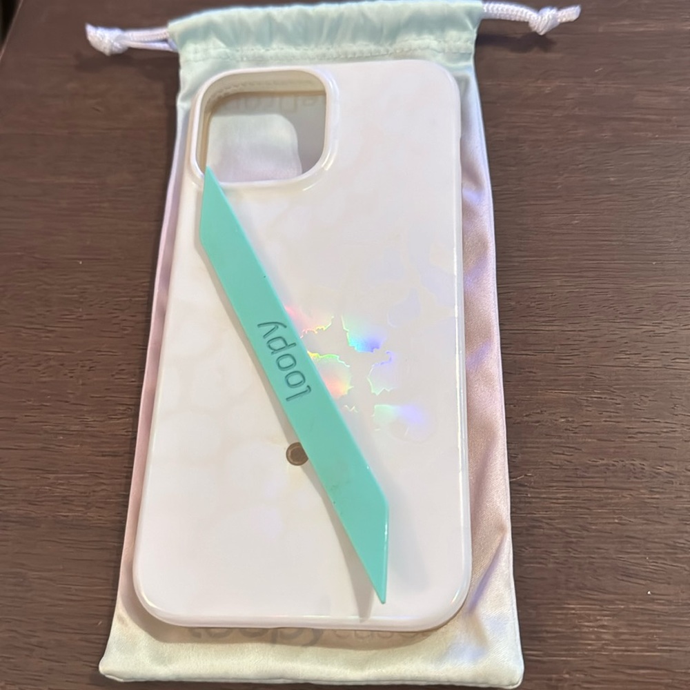 Opal Leopard iPhone 13 Pro Max righty loopy case